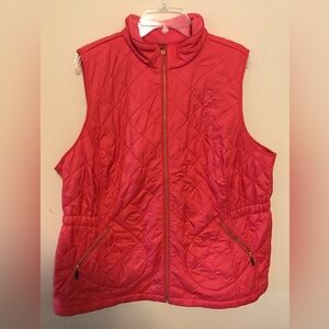 Talbots Fleece Pink Vest NWT